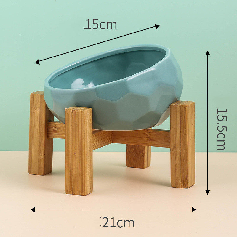 Ceramic Oblique  Pet Bowl