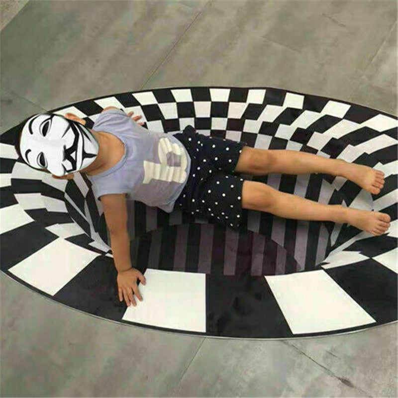 IllusionGlide™  | 3D Vortex Anti-Slip Illusion Rug