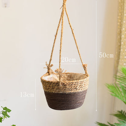 BloomHangers™   |   Hanging Woven Flower Pots Baskets