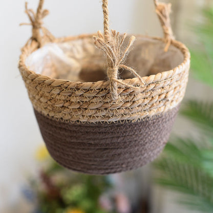 BloomHangers™   |   Hanging Woven Flower Pots Baskets