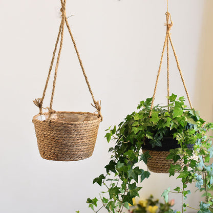 BloomHangers™   |   Hanging Woven Flower Pots Baskets