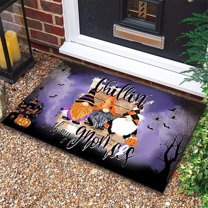 Halloween Pumpkin Grimace Decorative Floor Mat