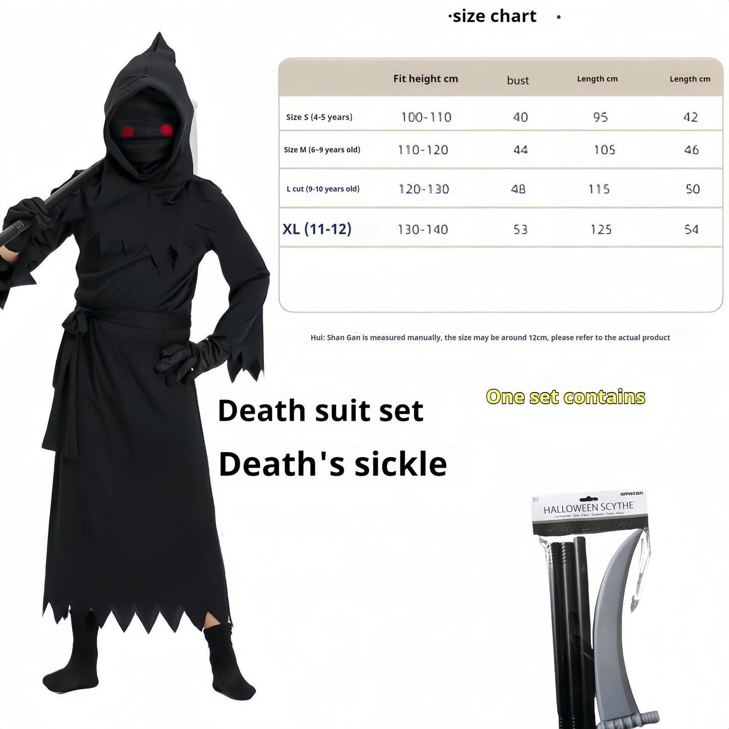 Kids' Spooky Grim Reaper Outfit