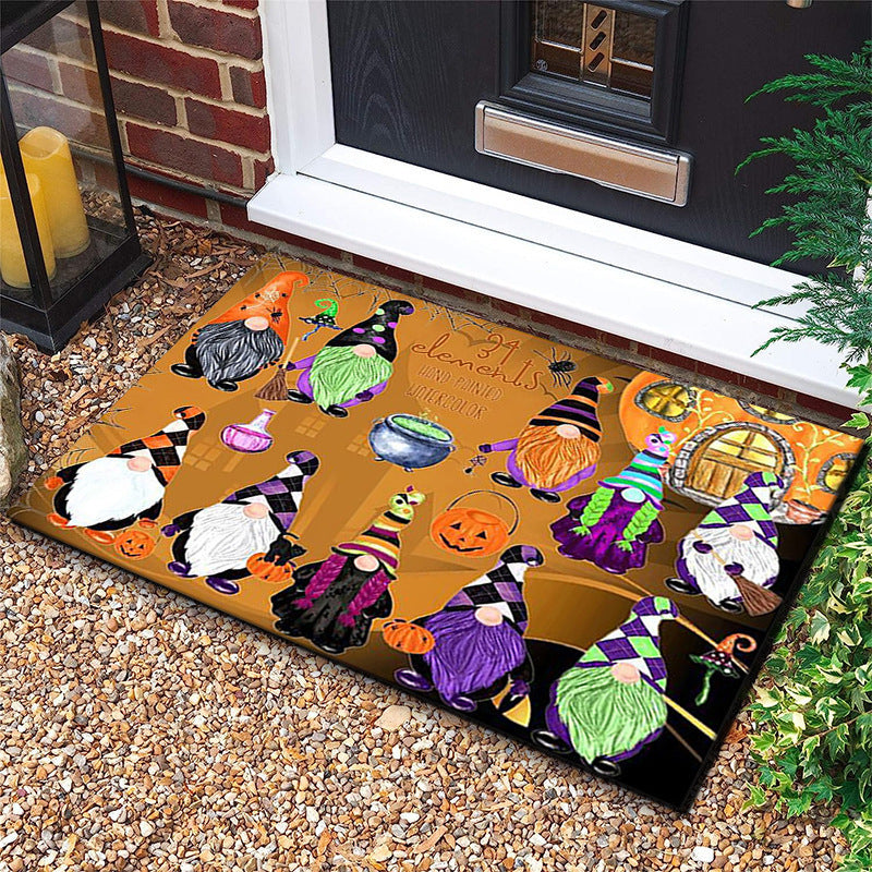 Halloween Pumpkin Grimace Decorative Floor Mat