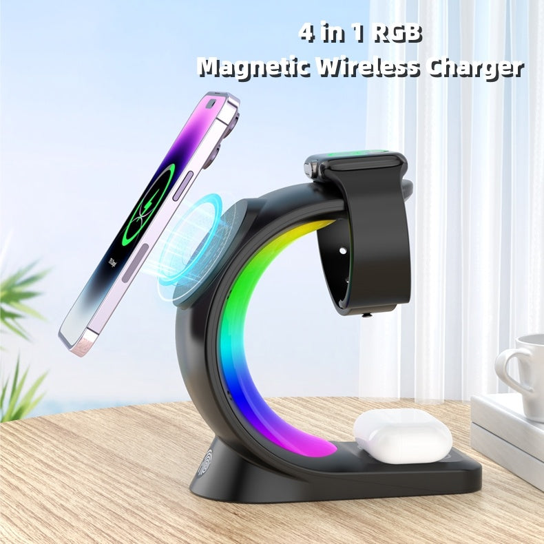 MagCharger™   |    4-in-1 Magnetic Wireless Multi-Device Charging Station