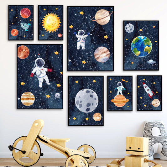 CosmicCanvas™  |   Astronaut Wall Art Canvas Painting