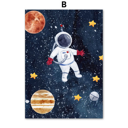 CosmicCanvas™  |   Astronaut Wall Art Canvas Painting