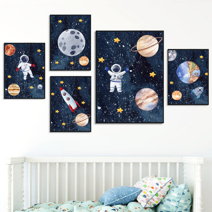 CosmicCanvas™  |   Astronaut Wall Art Canvas Painting