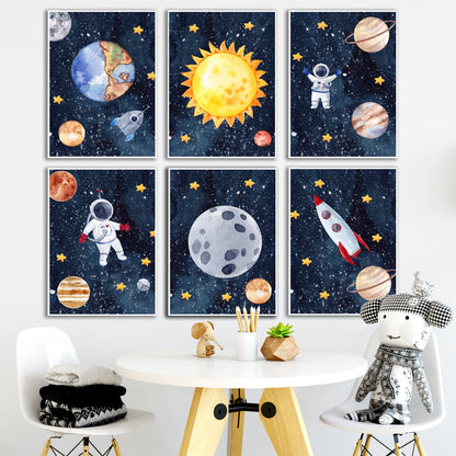 CosmicCanvas™  |   Astronaut Wall Art Canvas Painting