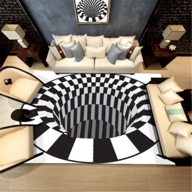 IllusionGlide™  | 3D Vortex Anti-Slip Illusion Rug