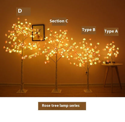 Christmas Rose Shining Tree Lamp