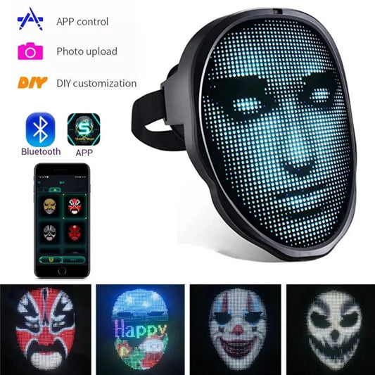 LED Luminous Halloween Face Mask