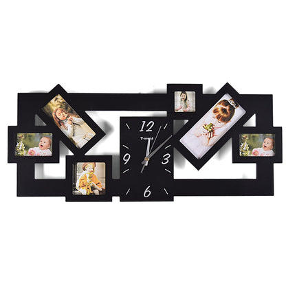 WoodFrameTrend™   |   TimeCraft Wooden Wall Clock Picture Frame