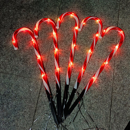 Solar-Powered Cane Lights for Holiday Decor